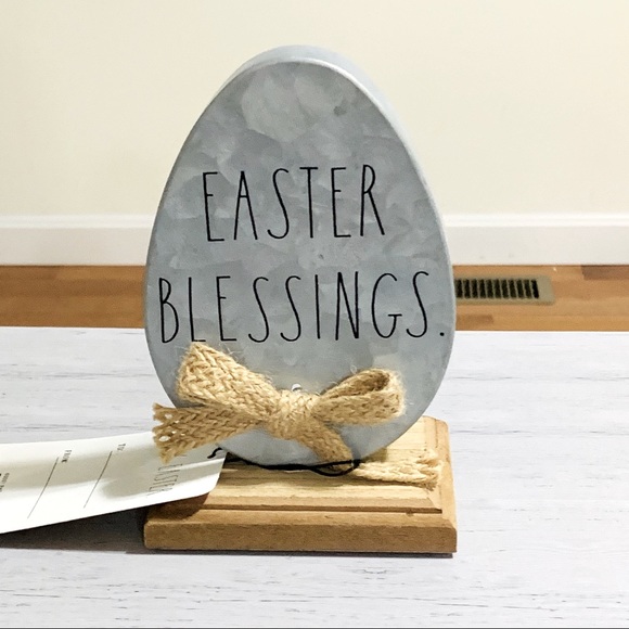 Rae Dunn galvanized metal sign EASTER BLESSINGS